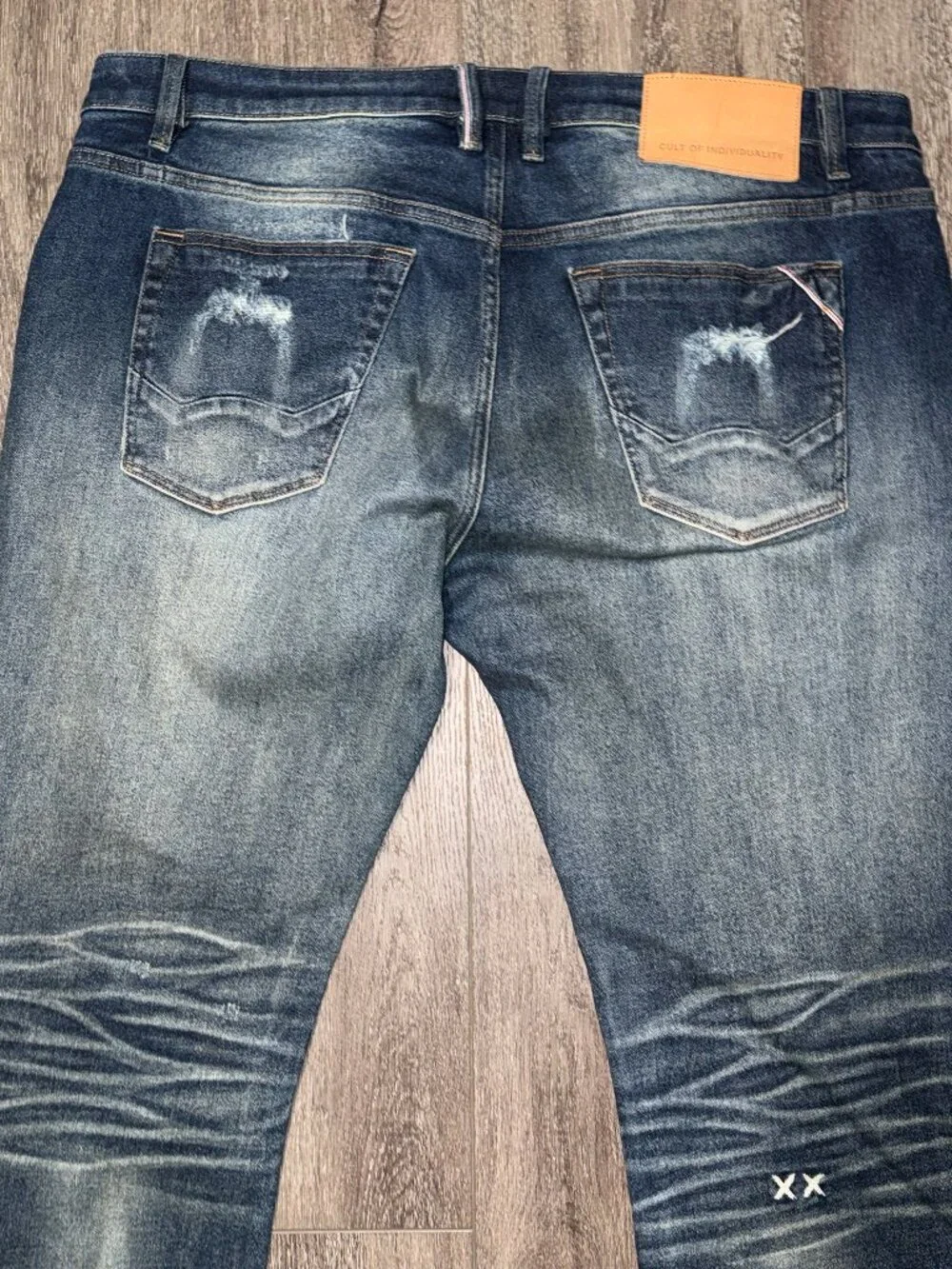 Cult of Individuality Rocker Slim Distressed Jeans Mens 40x33
